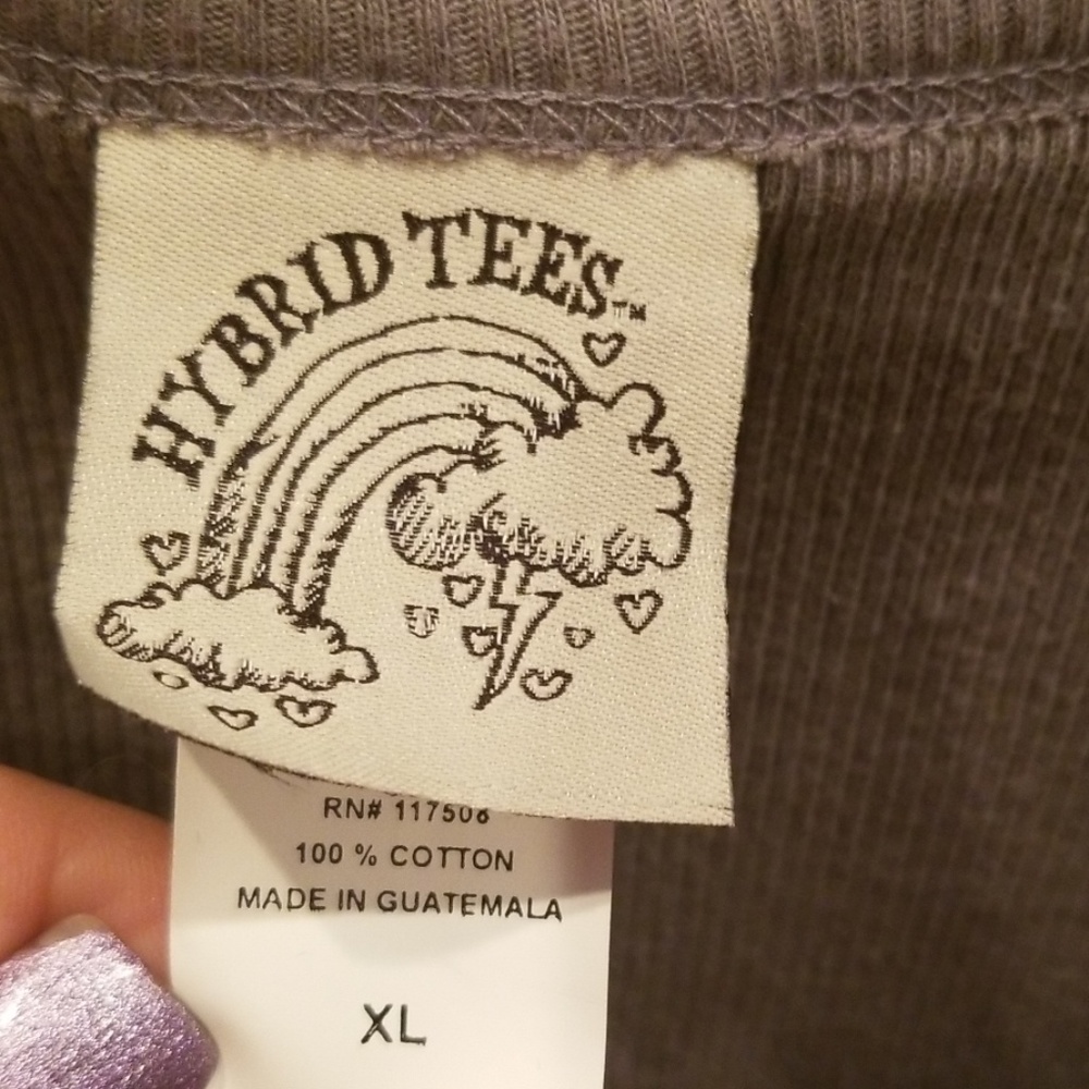 NWOT NEVER WORN Hybrid Tees Gray "Robot" Tank! - Picture 2 of 5
